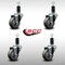 Service Caster 3'' SS Gray Poly Wheel Swivel 1-1/4'' Expanding Stem Caster Set, 4PK SCC-SSEX20S314-PPUB-114-4 - alternate 2